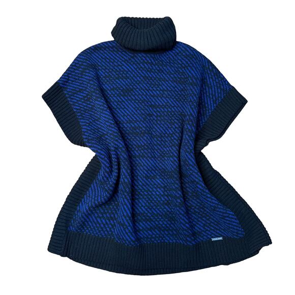 Michael Kors Poncho Knit Cotton Sweater Boxy Relaxed Fit Turtleneck, Size SMALL - Picture 1 of 10